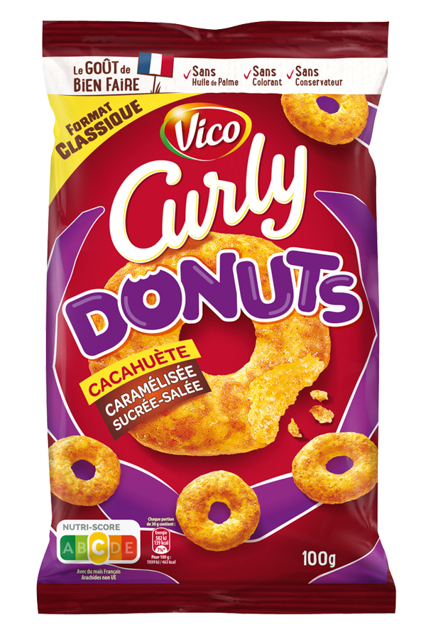 CURLY DONUTS CACAHUETE CARAMELISEE - Vico